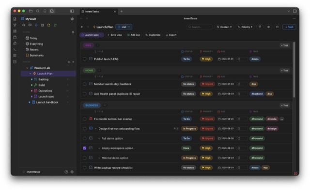 List view