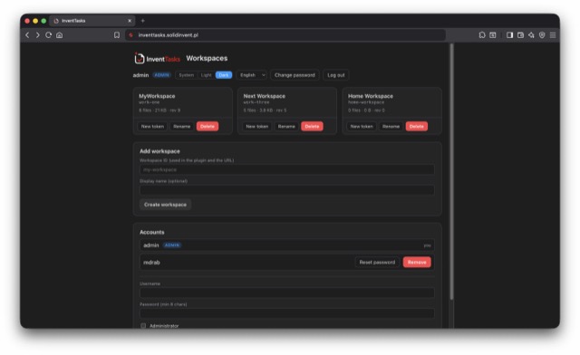 Web app manager
